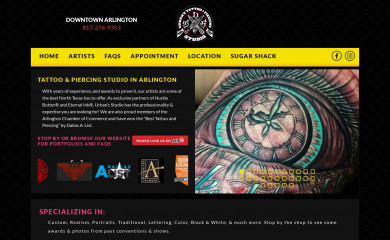 urbanstattoostudio.com screenshot