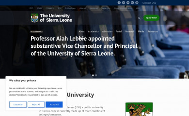 usl.edu.sl screenshot