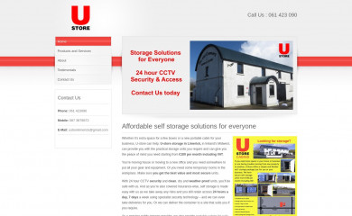 ustorecabins.ie screenshot