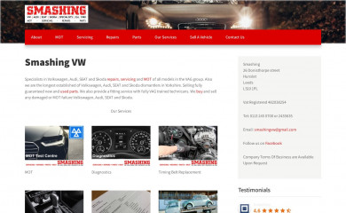 vwspecialists.co.uk screenshot