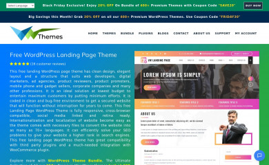 VW Landing Page screenshot