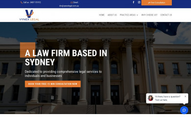 vynexlegal.com.au screenshot