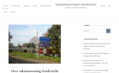 vakantiewoningzenderzicht.nl screenshot