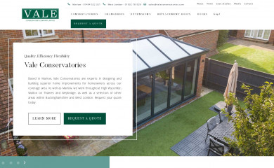 valeconservatories.com screenshot