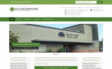 valleyoakscharterschool.org screenshot
