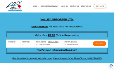 valleyairporter.ca screenshot
