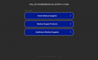 valleyhomemedicalsupply.com screenshot