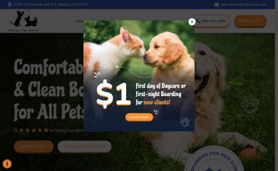 valleypethotel.com screenshot