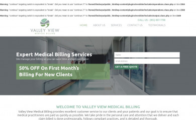 valleyviewmedicalbilling.com screenshot