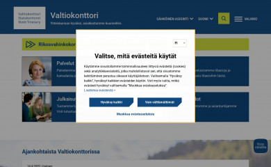 valtiokonttori.fi screenshot