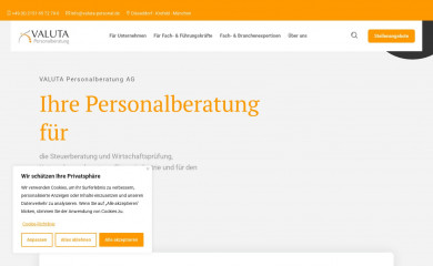 valuta-personalberatung.de screenshot