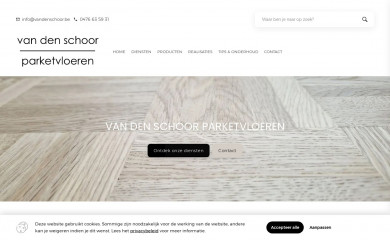 vandenschoor.be screenshot