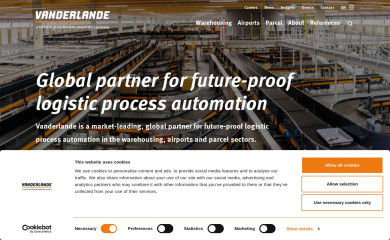 vanderlande.com screenshot