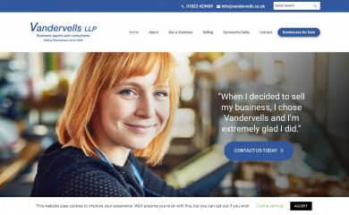 vandervells.co.uk screenshot