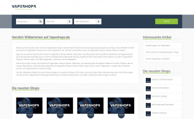 vapeshops.de screenshot