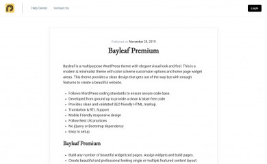 https://vedathemes.com/blog/vedaitems/bayleaf-premium/ screenshot