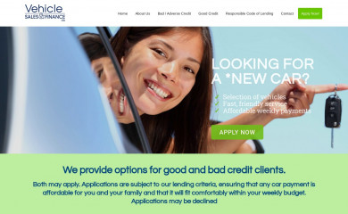 vehiclesalesfinance.co.nz screenshot
