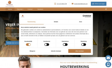 veijerindustrielehoutbewerking.nl screenshot