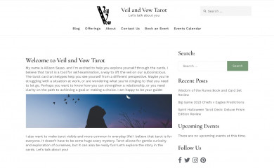 veilandvowtarot.com screenshot