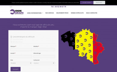 vendresonauto.be screenshot