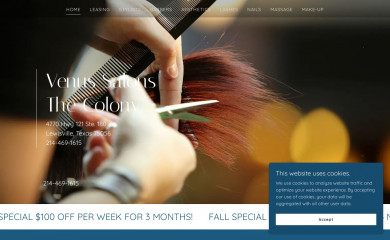 venussalonsuites.com screenshot