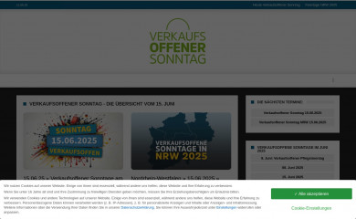 verkaufsoffener-sonntag.nrw screenshot