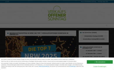 verkaufsoffener-sonntag.nrw screenshot