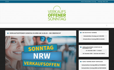 verkaufsoffener-sonntag.nrw screenshot