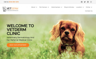 vetdermclinic.com screenshot