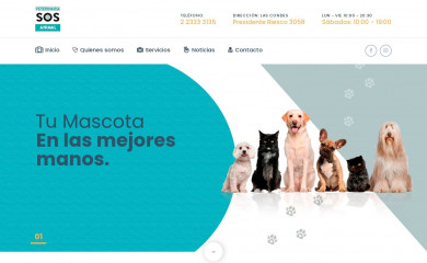 veterinariasosanimal.cl screenshot