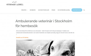 veterinarlaurell.se screenshot