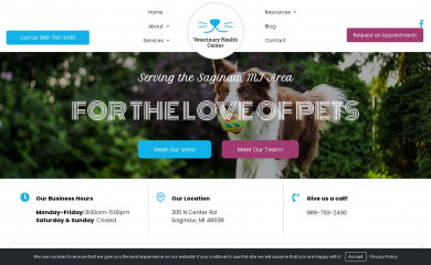 vethealthcenter.com screenshot