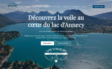 veyrierclubnautique.fr screenshot