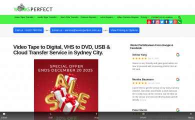 vhstodvdsydney.com.au screenshot