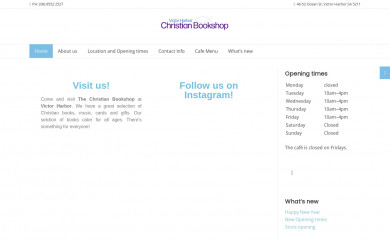 victorharborchristianbookshop.com screenshot
