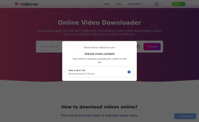vidburner.com screenshot