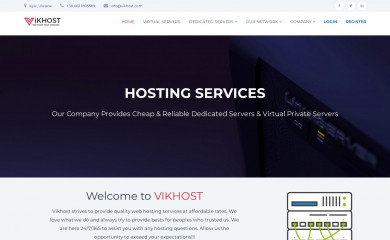 vikhost.com screenshot
