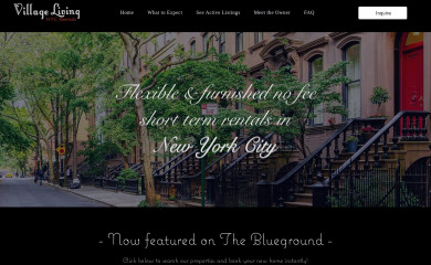 villagelivingrentals.com screenshot