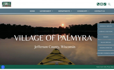 villageofpalmyra.com screenshot