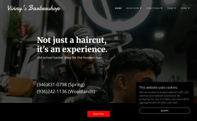 vinnysbarbershop.net screenshot