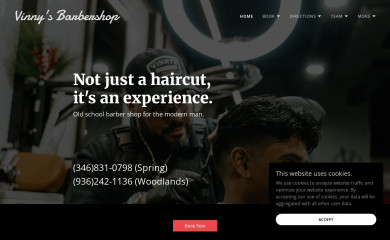 vinnysbarbershop.net screenshot