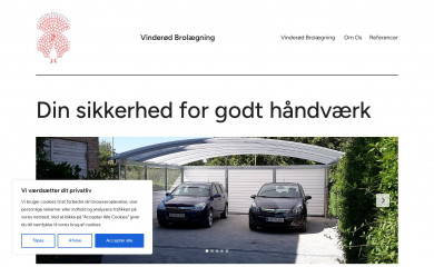 vinderoed-brolaegning.dk screenshot