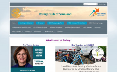 vinelandrotary.com screenshot
