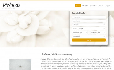 vishwasmatrimony.org screenshot