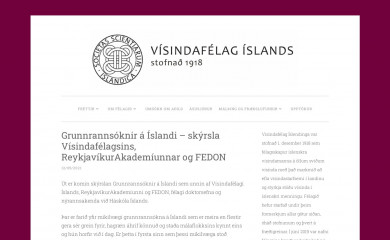 visindafelag.is screenshot
