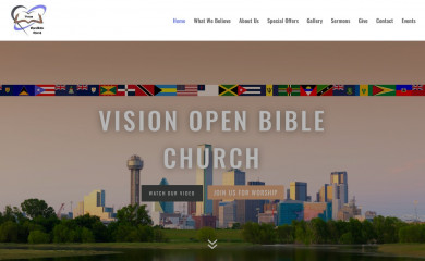visionopenbiblechurch.org screenshot