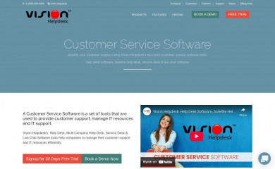 visionhelpdesk.com screenshot