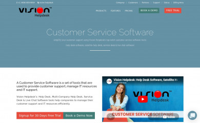 visionhelpdesk.com screenshot