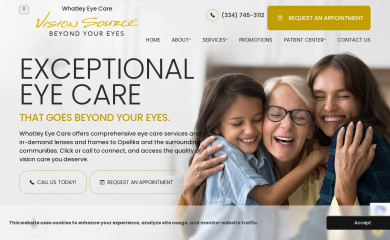 visionsource-whatleyeyecare.com screenshot