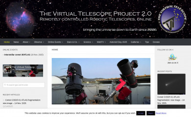 virtualtelescope.eu screenshot